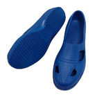 Material de moldeo integrado duradero azul SPU ESD Antistático Taller de seguridad Cuatro agujeros Sandalias para salas limpias